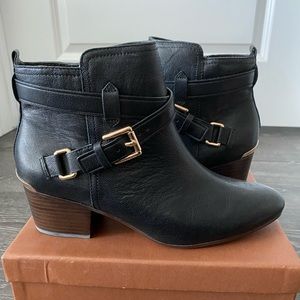 NEW Coach Pauline Ankle Bootie with Gold Accents